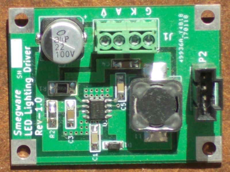 MAX16832 PCB With Attached Peripherals.