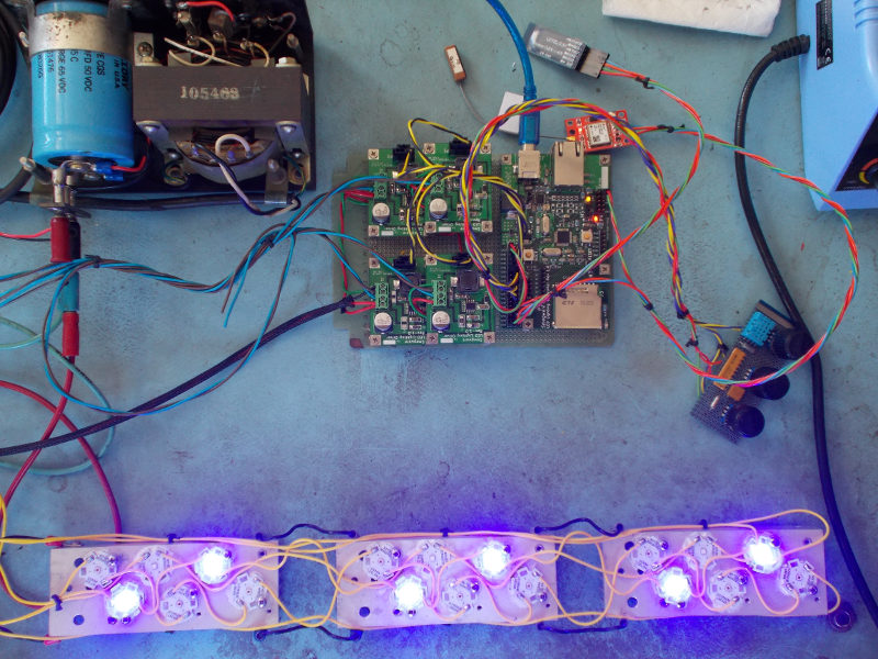 MAX16832 PCB With Attached Peripherals.