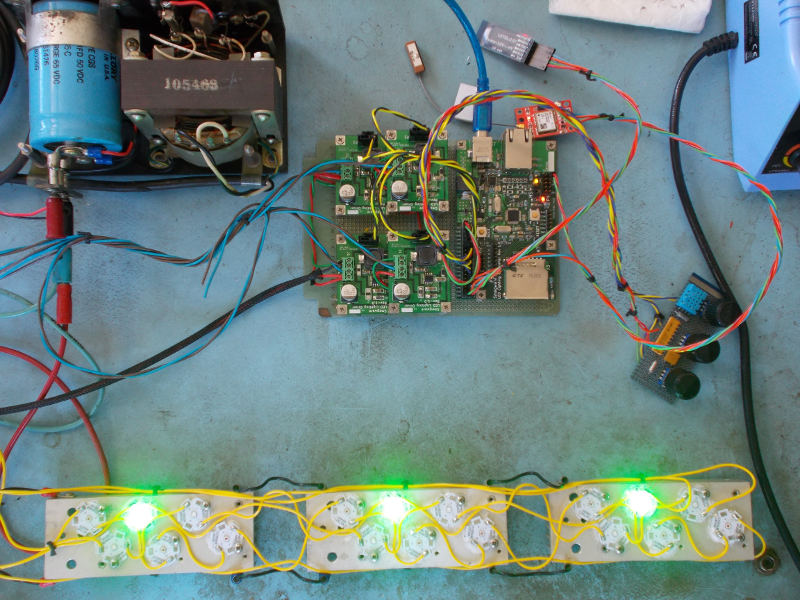 MAX16832 PCB With Attached Peripherals.