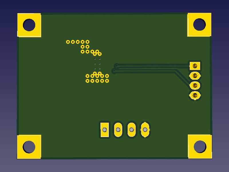 MAX16832 PCB KiCad 3D Rendering.