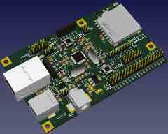 W7500P KiCad PCB 3D Rendering